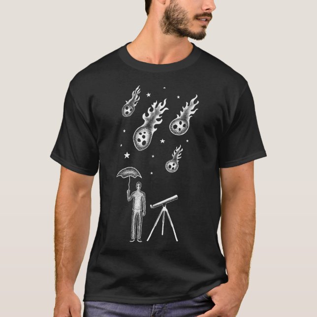 Chá Meteoro Astronomia Engraçada Camisa T (Frente)