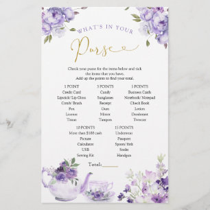 Chá Roxo Floral Bridal O que há no Jogo da Bolsa