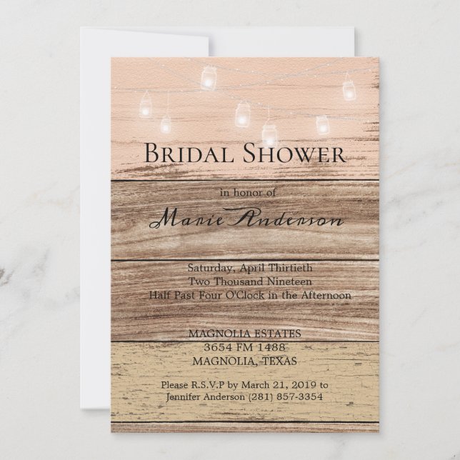 Chá Rustic Pink Wood and Lanterna (Frente)