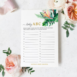 Chá tropical verde Baby ABC Game Card