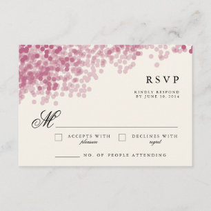 Chá violeta Placas de resposta RSVP Russas