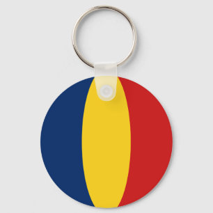 Chad Fisheye Flag Chaveiro