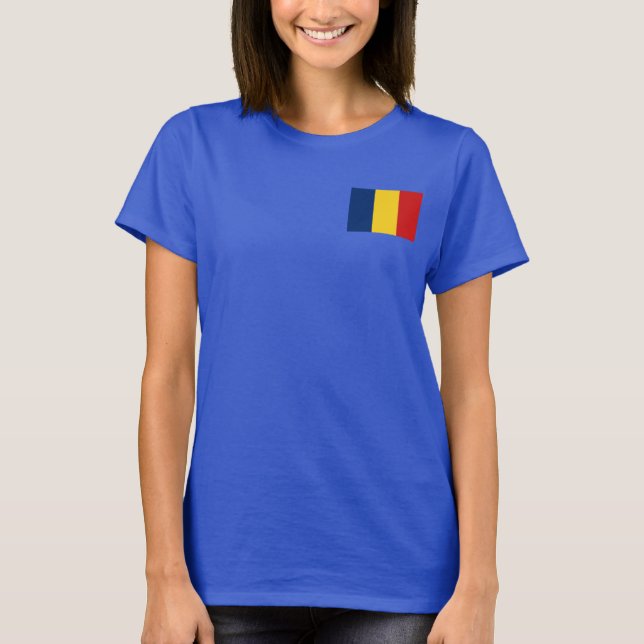 Chad Flag e Map dk T-Shirt (Frente)