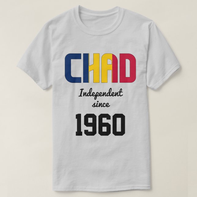 Chad Flag Independence Celebration T-Shirt (Frente do Design)