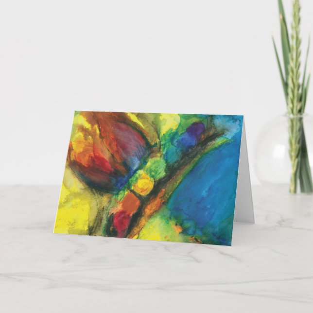 Chakra Flutterbys cartão de saudação energética (Frente)