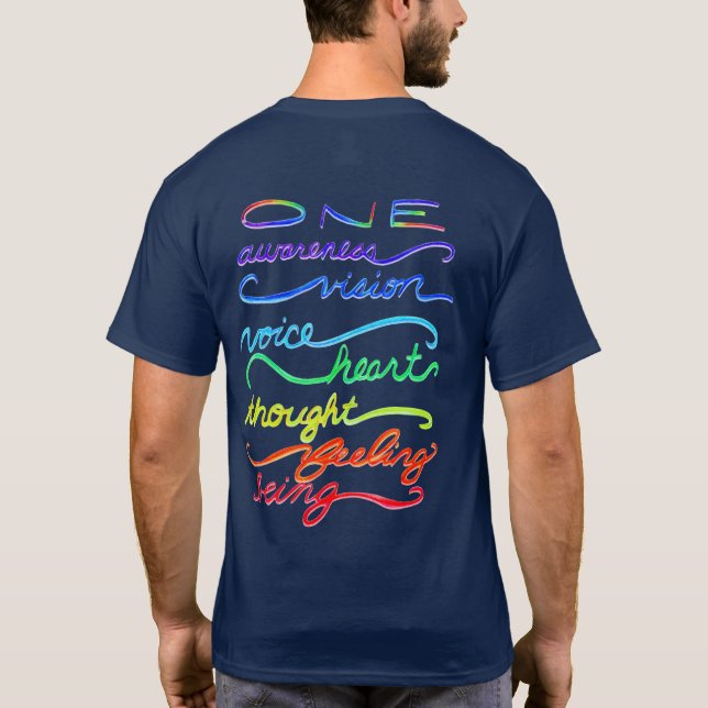 Chakra One Words Custom Art Clothing T-Shirts (Verso)