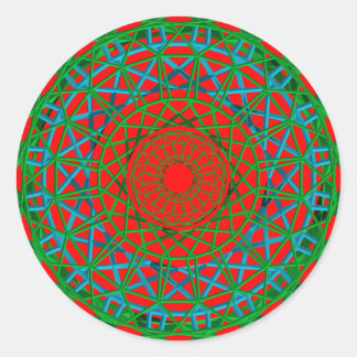 Chakra verde, vermelho, adesivo azul