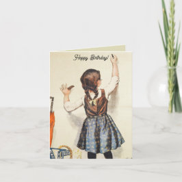 CHALKBOARD DESEJA CARTÃO DE ANIVERSÁRIO FELIZ