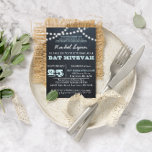 Chalkboard Lights Aqua Bat Mitzvah Convite<br><div class="desc">Estes convites casuais de chic são perfeitos para qualquer celebração de Bat Mitzvah. Cada linha de texto é perfeitamente personalizável para dizer exatamente o que você quer!</div>