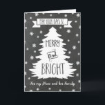Chalkboard Niece e Family Feliz Cartão de Natal<br><div class="desc">Feliz cartão de cumprimentos de Natal para sua sobrinha e sua família com padrão rústico de quadro de quadro,  árvore de natal e flocos de neve. Deseje bem à família da sua sobrinha nesta temporada de festas com este cartão de na moda.</div>