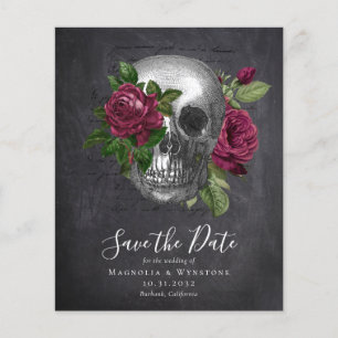 Chalkboard Skull Gothic Halloween Salve a data