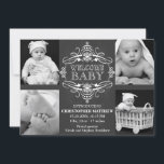 Chalkboard Snowflake Winter Multiple Cartão com fo<br><div class="desc">© 2013 Designs socialitas. Anuncie o nascimento ou o seu novo bebê com este elegante banner caligrafia/roteiro e quatro (4) cartões fotográficos. Substitua as fotos de modelo com as suas. Esta carta de 4 fotos de nascimento faz uma bela manutenção para a sua família e amigos. Se precisar de ajuda...</div>