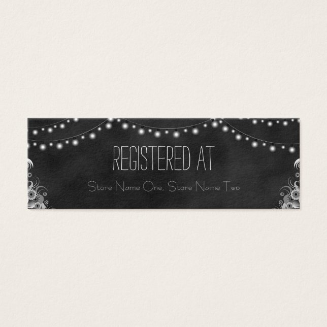 Chalkboard String Lights Gift Registry Enclosure (Frente)