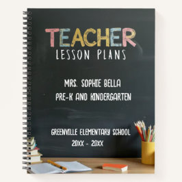 Chalkboard-Style Teacher Lesson Planner