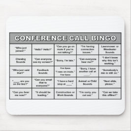 Chamada de Conferência Bingo Mousepad
