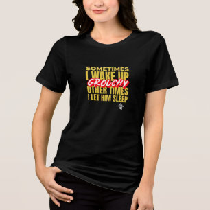 Chamada de Despertar Mal-Humorada Camiseta Casal E