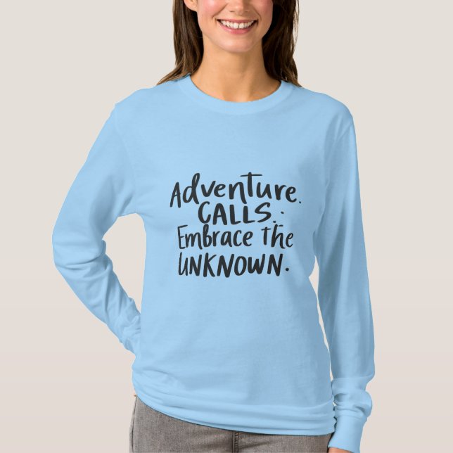 Chamadas de Aventura - T-Shirt de Capa Longa (Frente)