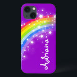 Chamado caso ipad de garotas roxas com 7 letras<br><div class="desc">Ajude a proteger o ipad do seu filho de amarras com este bonito caso do design do arco-íris. Personalize com a sua filha ou raparigas o nome de até 7 letras. Este exemplo diz Adriana. (***Anote que alguns nomes nem sempre serão ajustados devido à natureza da fonte. Desenvolvido exclusivamente e...</div>