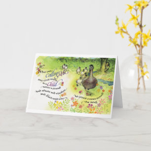 Chamando Deus/Criança, Cartão de Saudação Dobrado,