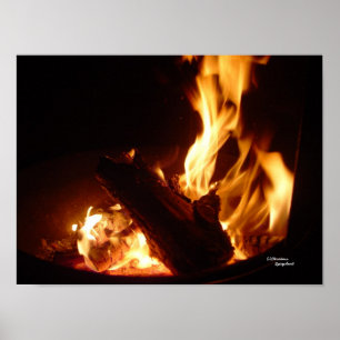Chamas a fogo de Bonfire Campfire Poster