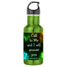 Chame-me, Bíblia Verse Jeremiah 33:3 Garrafa de ág