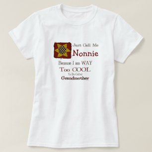 Chame-me de camiseta vovó Legal e nonnie Prim Sunf