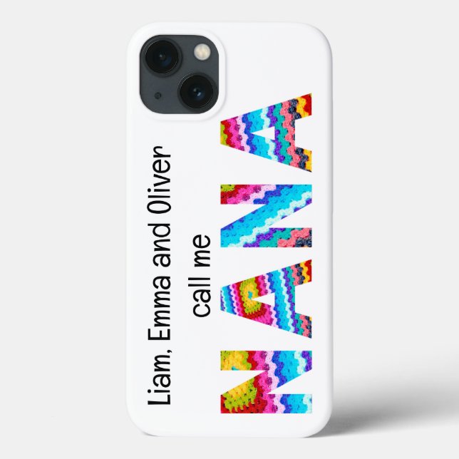 Chame-Me Nana Crochet Letters Child Name (Verso)