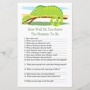 Chameleon Como você conhece bem o jogo do chá de f