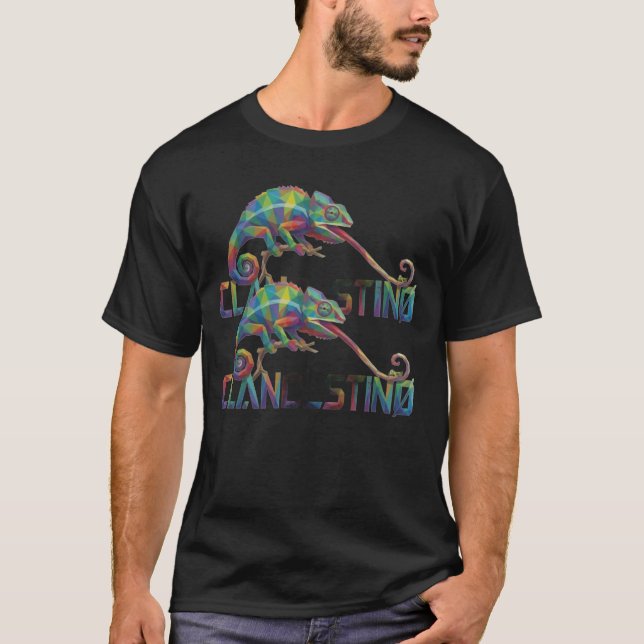 Chameleon Short Sleeve T-Shirt – Colorful Design (Frente)