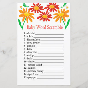 Chamomile - Jogo da palavra bebê