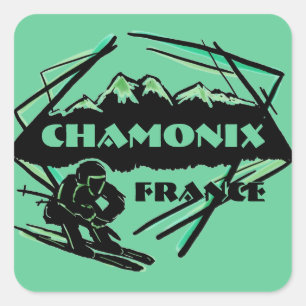 Chamonix France — etiquetas de arte do logotipo ve