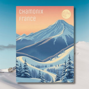 Chamonix France, férias de esqui moderno Cartão po