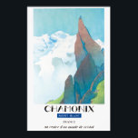 Chamonix, Mont-Blanc France, Viagem Ski Poster<br><div class="desc">Tamanhos recomendados: Extra pequeno, pequeno, médio e grande. Se quiser poster especiais, por favor, entre em contato comigo. O Chamonix-Mont-Blanc (geralmente encurtado para Chamonix) é uma zona de resort próxima à junção de França, Suiça e Itália. Na base do Monte Branco, a mais alta cimeira dos Alpes, é conhecida pelo...</div>