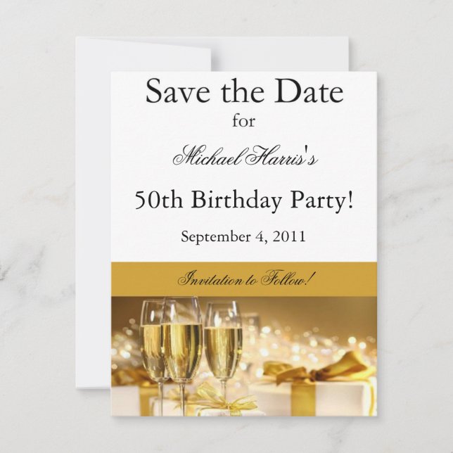 Champaagne Salve a Data Convite (Frente)