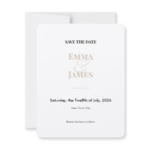 Champagne Ampersand Save the Date | Cartão de Casa