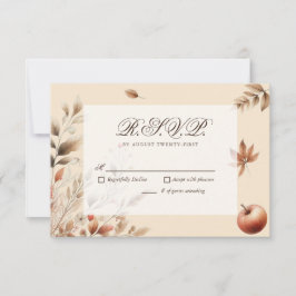 Champagne Autumn Harvest Weding RSVP Botânico