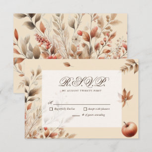 Champagne Autumn Harvest Weding RSVP Botânico