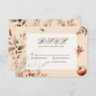 Champagne Autumn Harvest Weding RSVP Botânico