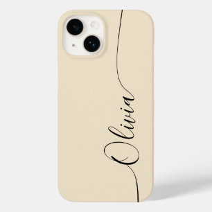 Champagne Black Elegant Calliographic Nome do Scri