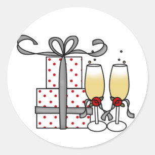 Champagne e etiqueta dos presentes