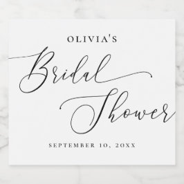 Champagne para Chá de Noiva | Grafia Mínima Elegan