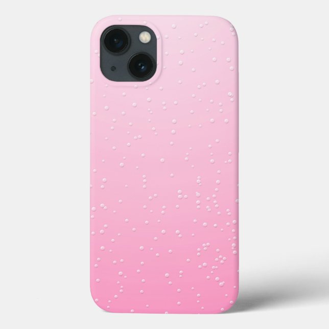Champagne Rosa com Fundo de Bolhas Minúsculas Arte (Verso)