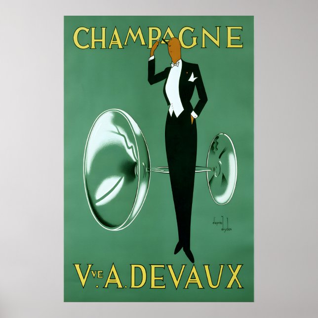 Champagne Vintage Poster (Frente)