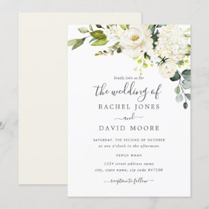 Champagne Watercolor Convite Floral Para Casamento