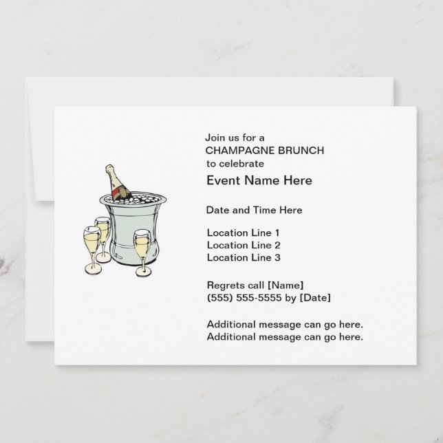 Champanhe - Convites em Brunch (Frente)