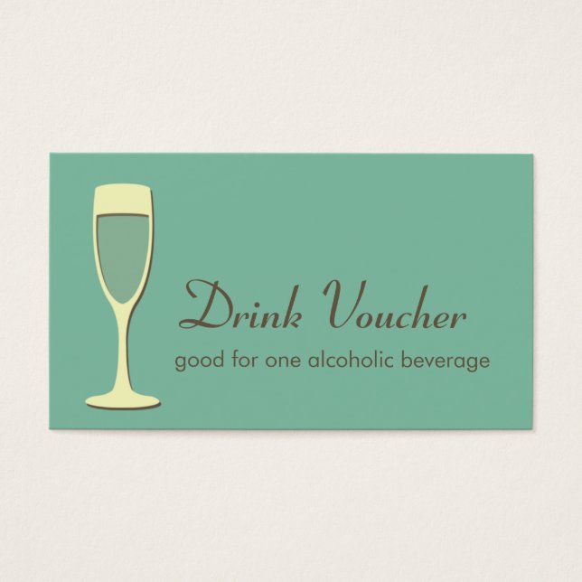 Champanhe de coquetel evento de vidro verde bilhet (Frente)