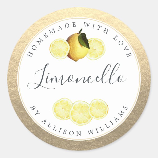 Champanhe de Etiqueta Limoncello Caseiro Personali (Frente)