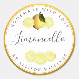 Champanhe de Etiqueta Limoncello Caseiro Personali