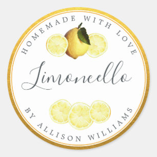 Champanhe de Etiqueta Limoncello Caseiro Personali