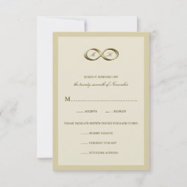 Champanhe Dourado Infinity Hand Clasp Weding RSVP